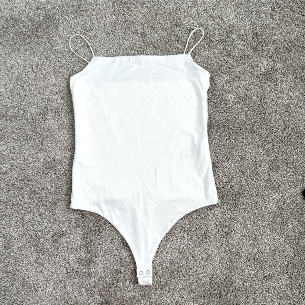 Banana Republic White Spaghetti Strap Tank Top Bodysuit Size XS